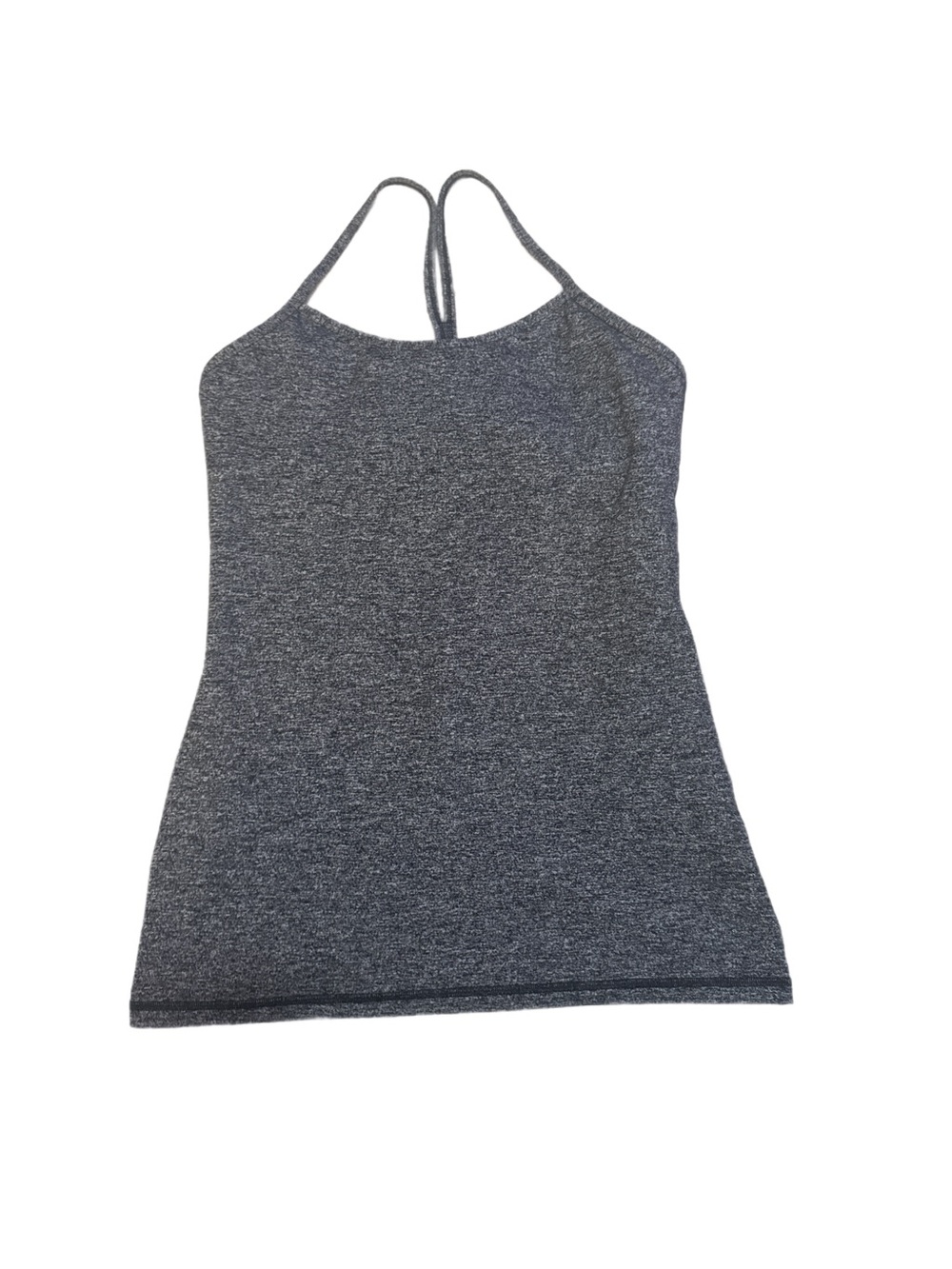 Lululemon Power Y Heathered Black Tank Size 8